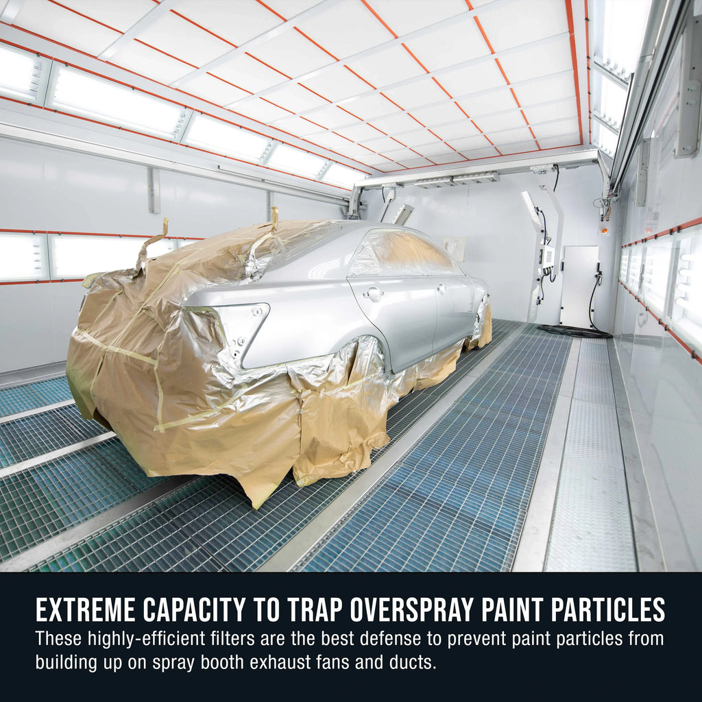 Paint Auto Heavy-Duty 200' Paint Spray - 60" Booth Overspray Roll, Fiberglass in Captures 18 Traps Master Exhaust Booths Refinish Filter Paint Gram Particles Autobody x Elite - Premium Arrestor