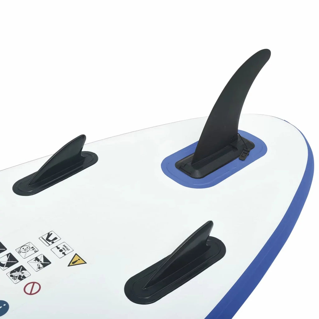 Paddleboard Inflatable White Blue Set and