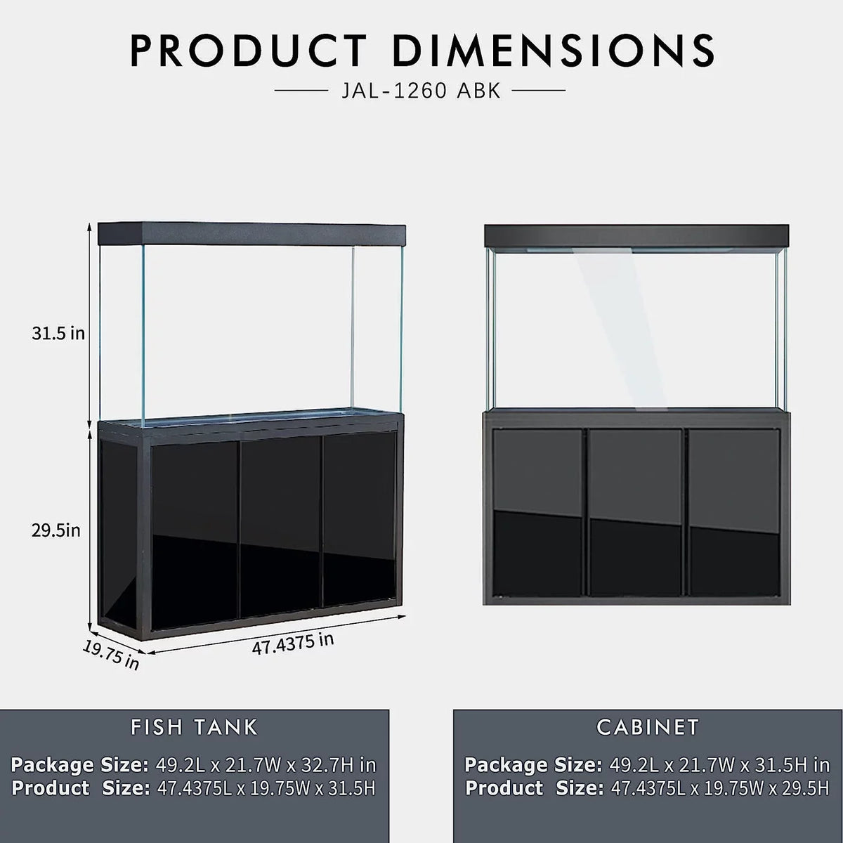 Tempered Aqua All-in-one Aquarium Black Gallon Dream 135 Glass