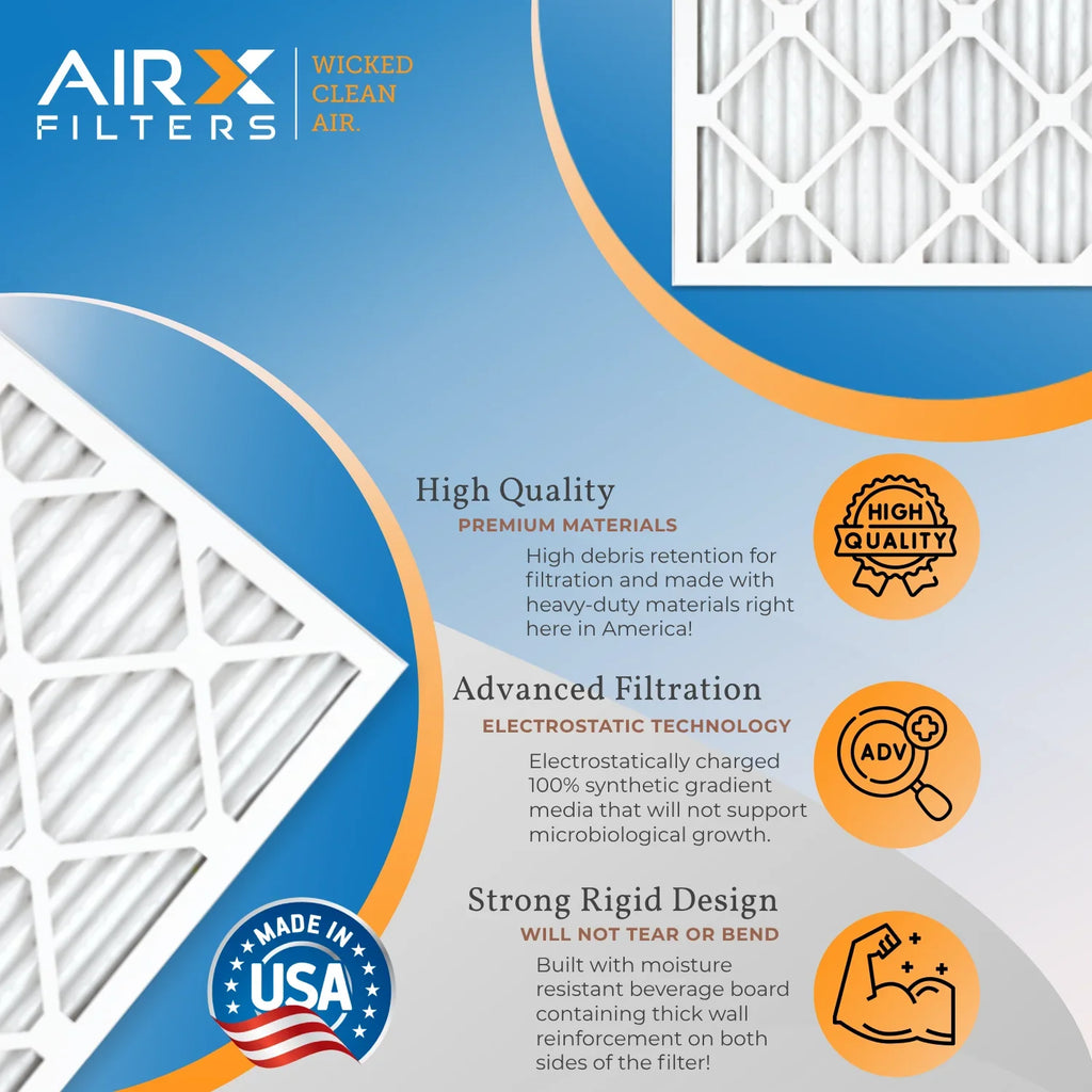 MERV Filter in Pack Rating, 700 Comparable CLEAN Air & USA FILTERS of 12 by FPR AIRX Furnace 8 AIR. MPR 5 Made to WICKED 10x16x1 - Filters