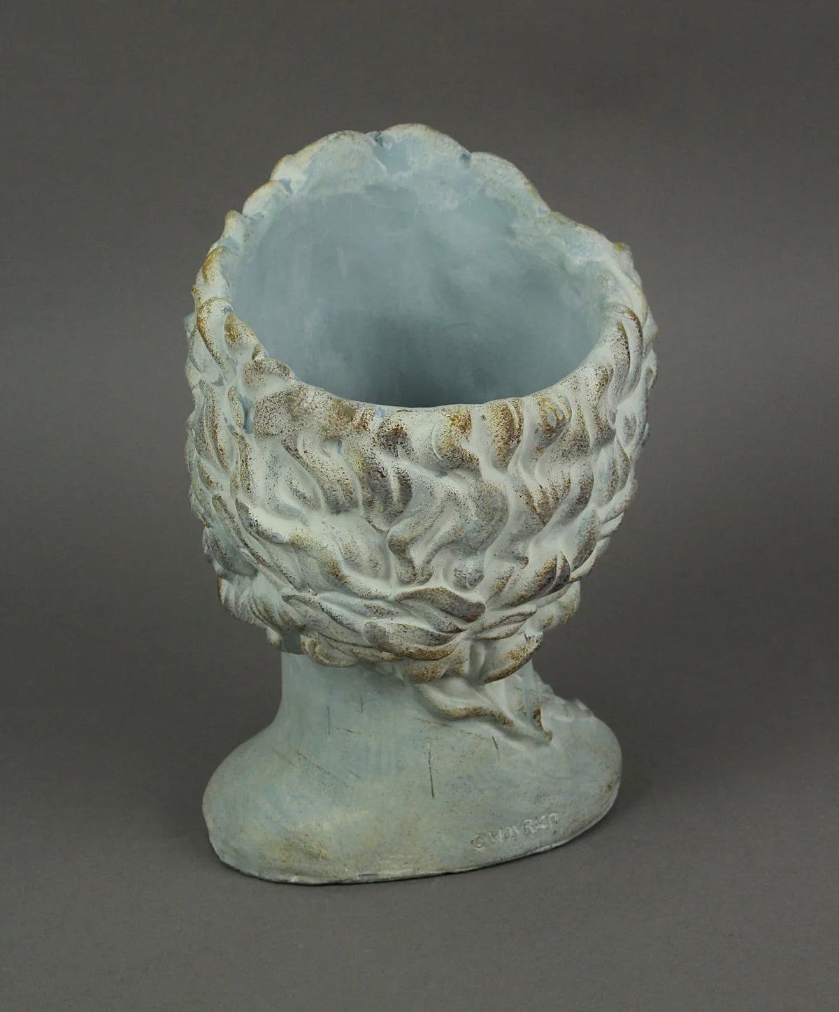 x, Warrior Gray 7.25 in Bust Planter 9.25 Greek in x Mayrich 6.75 Cement in