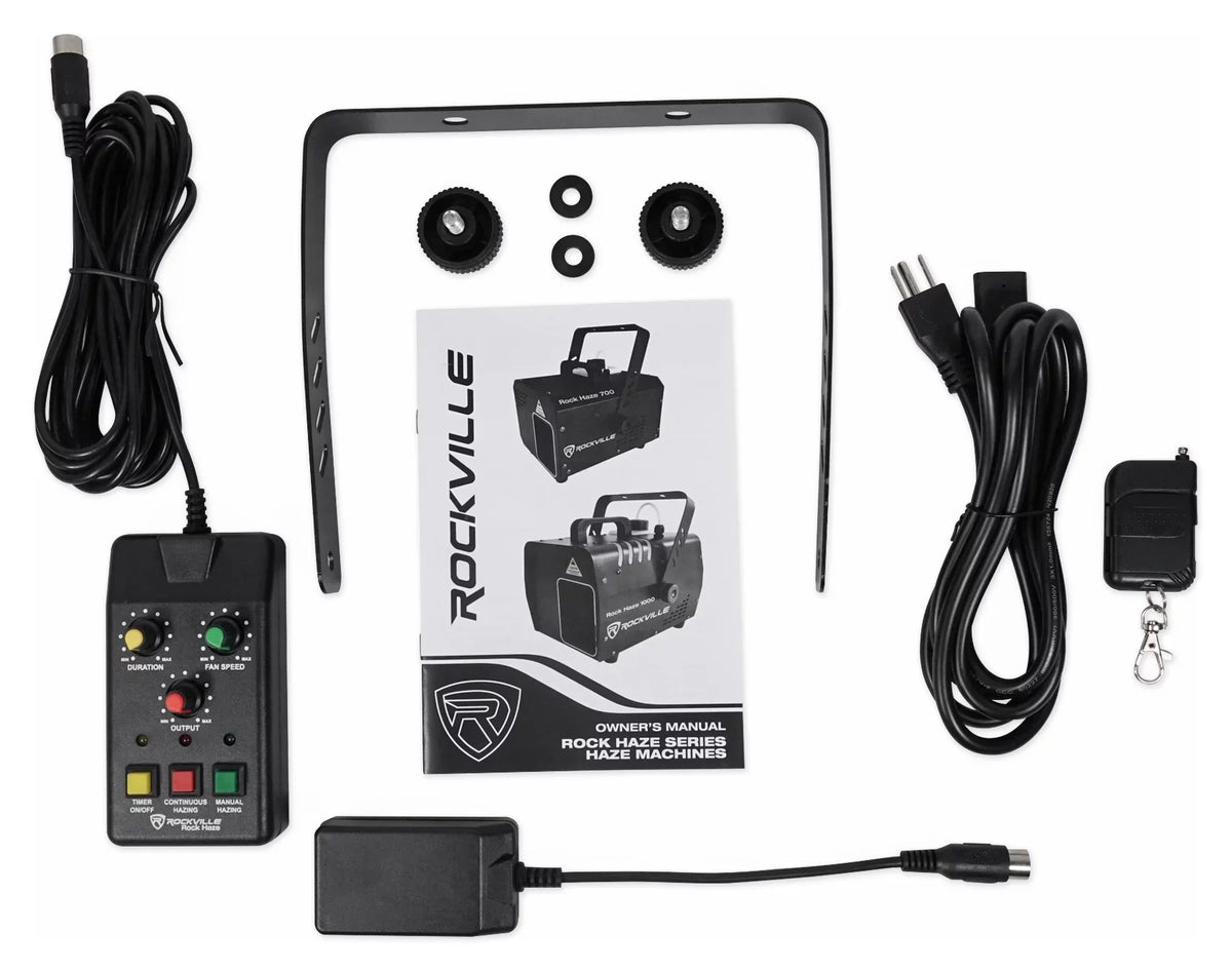 Water ROCKHAZE Haze Hazer Remotes (2) and DMX Machine 700 Based DJ/Club Rockville CFM