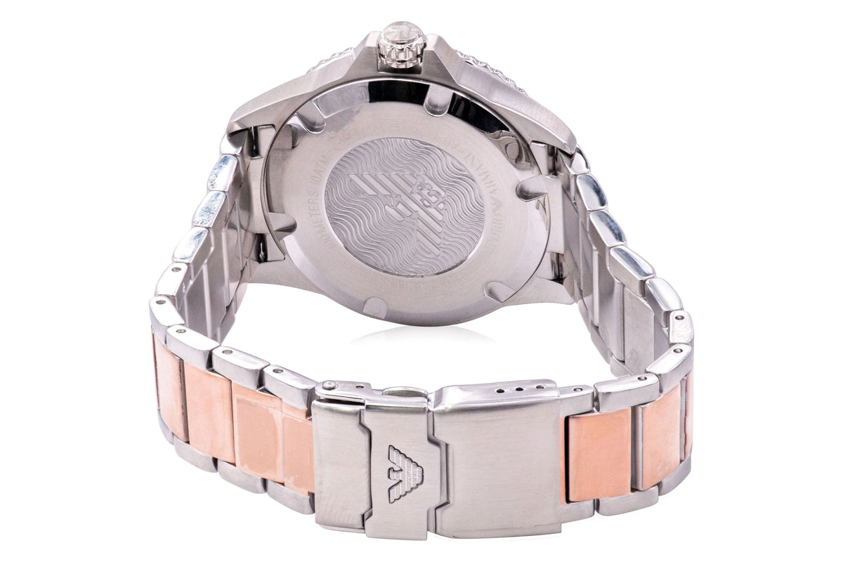 for Two-Tone Steel mm Stainless Armani Mens, Watch 42 Emporio