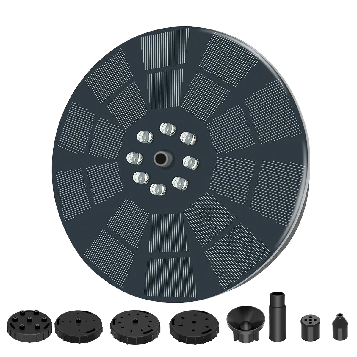 Solar Fountain 3W, Bird Patterns Shinysix Spray Pool Garden 7 Bath Pond for Fountain Pump with