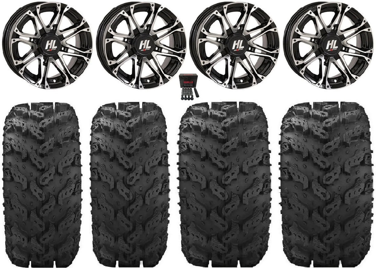 High Teryx Mule 26" 14" HL3 Kawasaki Tires Wheels Lifter Reptile Machined