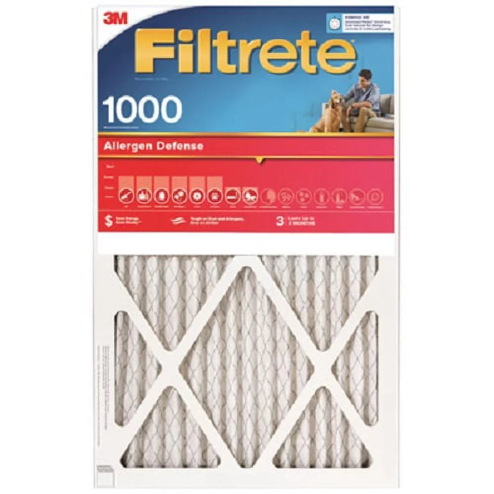 Filtrete 4 1000 3 Air 9810-4 12" Month MPR 3M 1" x Disposable of Quantity x Pleated 12" Filter - Red