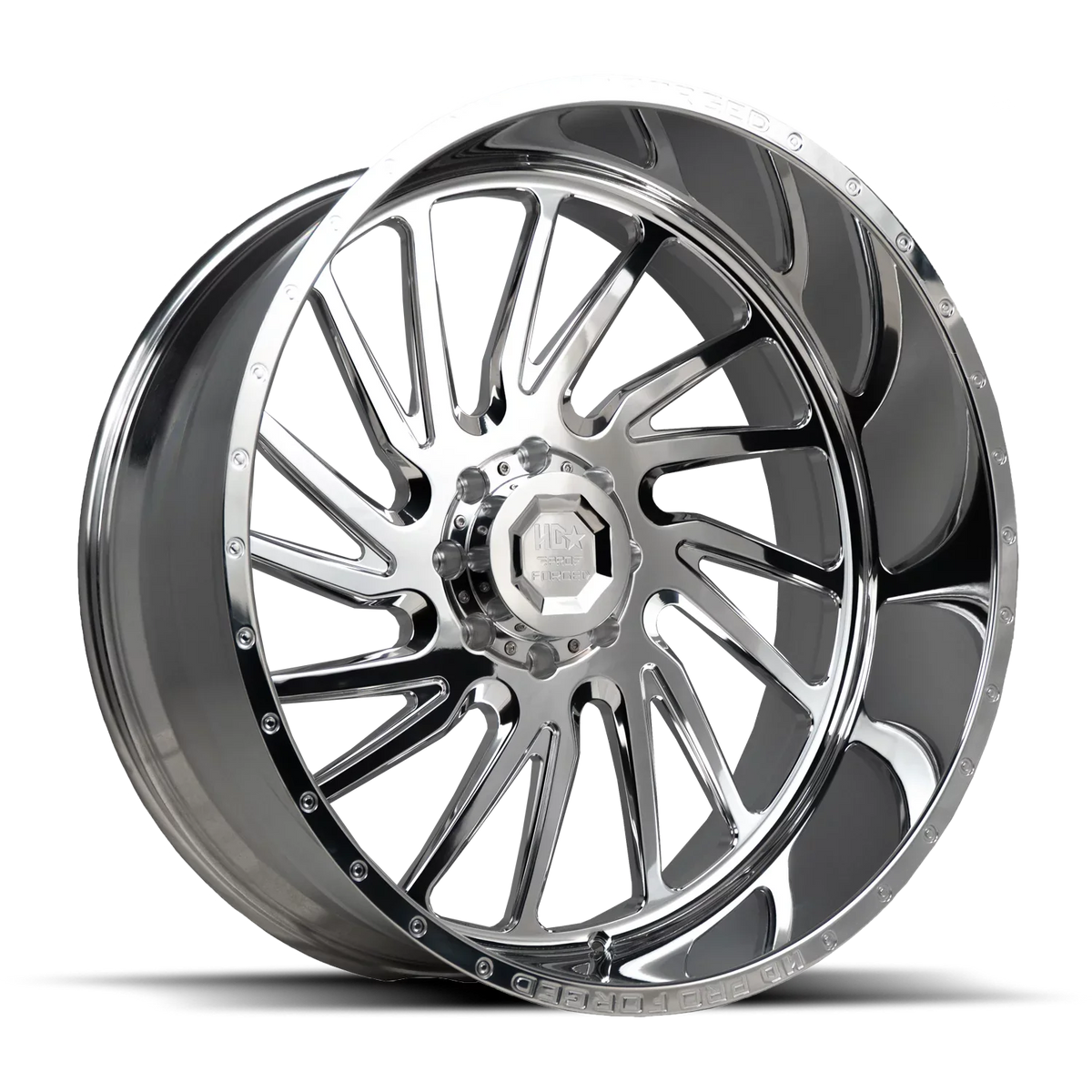 1 LUXXX WHEEL 26X14 LHD HIGH HD POLISHED 125CB PRO HORNET -76ET FORGED 8X165