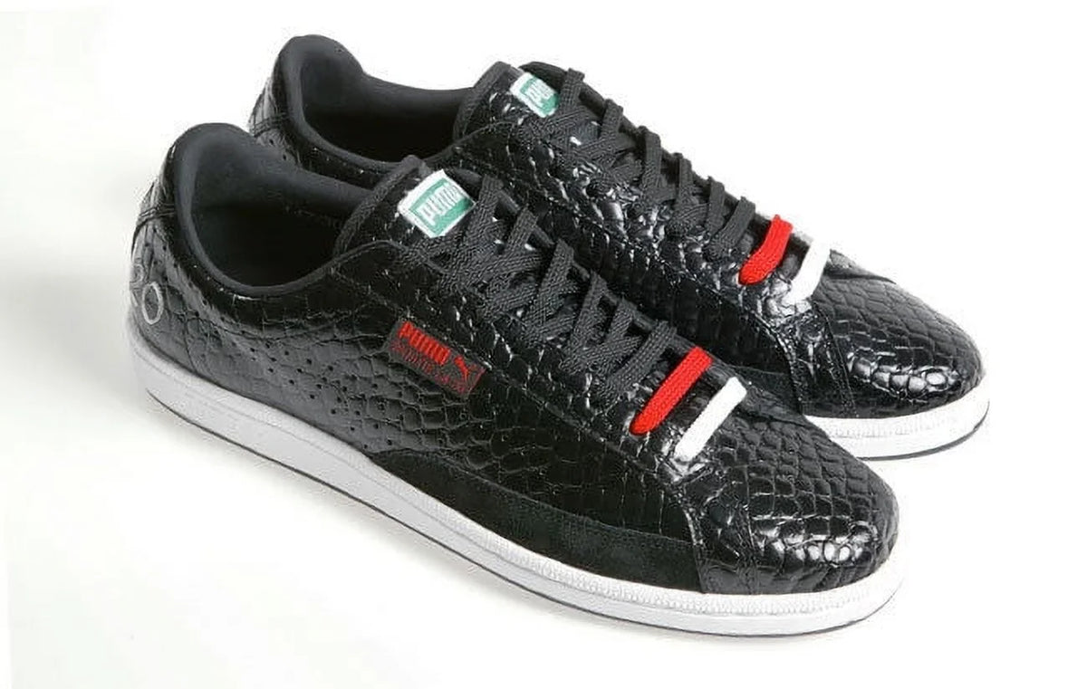 NEW SKIN SPORTIE 7 UNISEX / PUMA LA. SHOES MEN CROCODILE 5.5 WOMEN MATCH BLACK