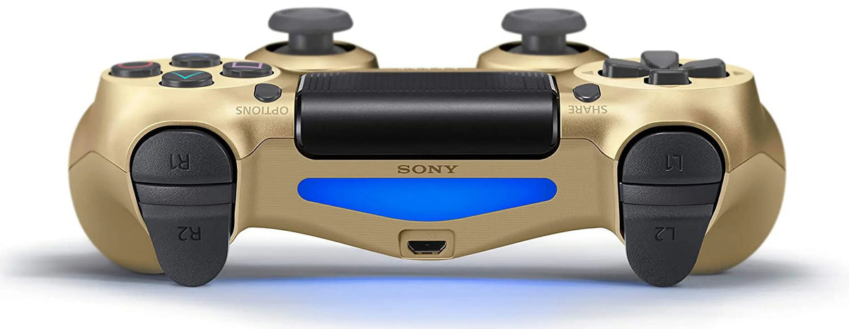 Gold BOLT Dual Controller Like Controller PS4 Chatpad Pre-Owned For Shock Bundle. AXTION (Refurbished: New) + Sony Black for Console PS4 Wireless Gaming