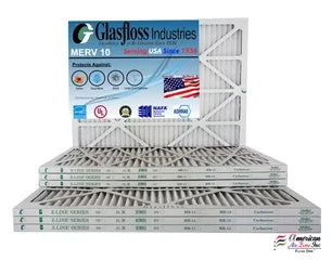 (Actual MERV Filter - Glasfloss - -Qty:6 Made 10 Furnace - Size: in x inch) Air 16x20x1 19.5x7/8 USA 15.5