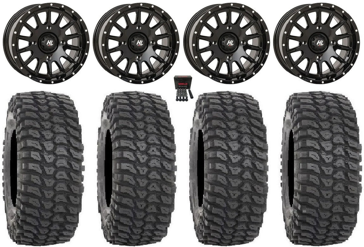 15" Wheels HL25 Mule Teryx High 35" Bk Kawasaki Tires Lifter XCR350