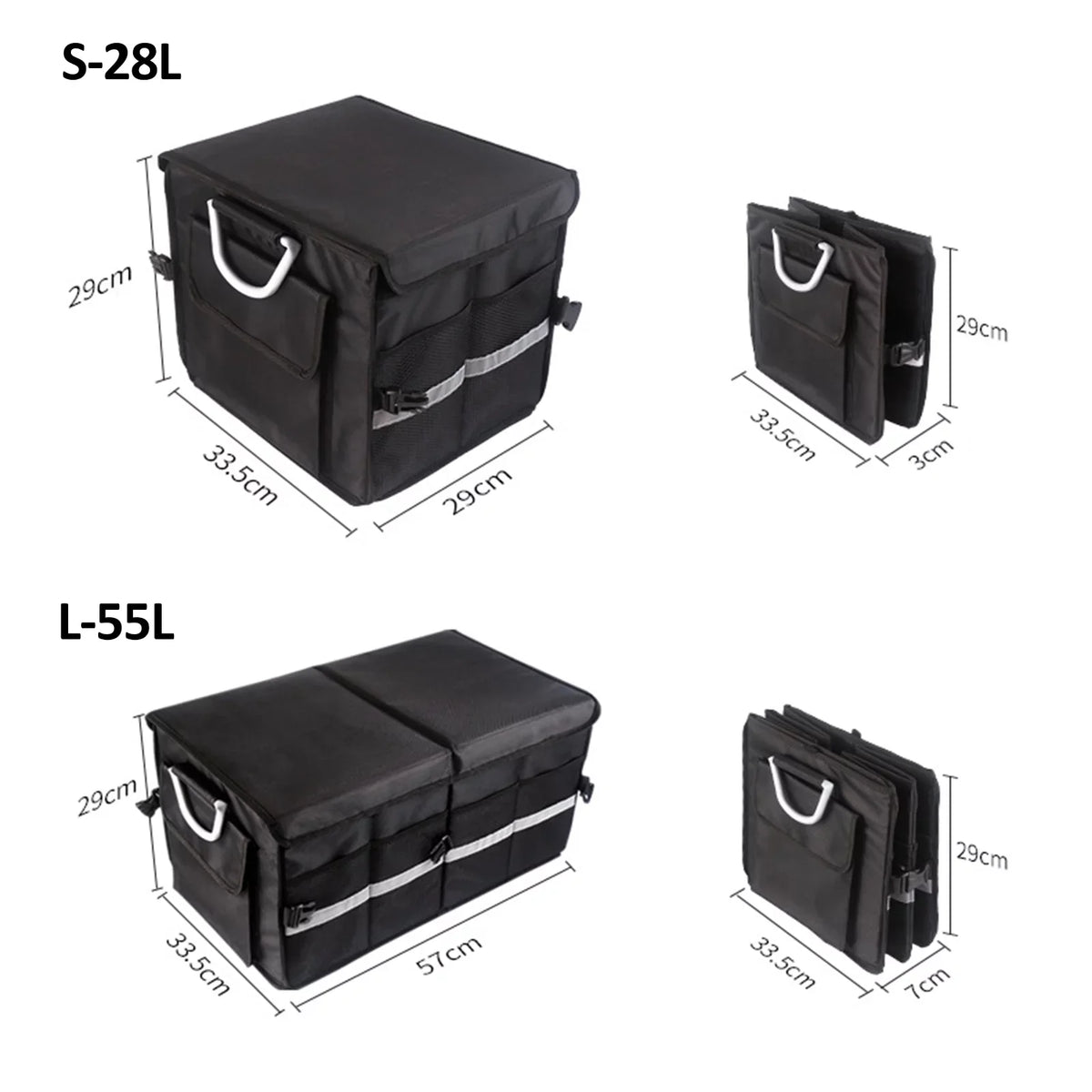 Organizer, Automotive Cargo Trunk Reflective Strip, Folding Organizer, Cloth Box, Capacity Apexeon Oxford Storage Car 28L