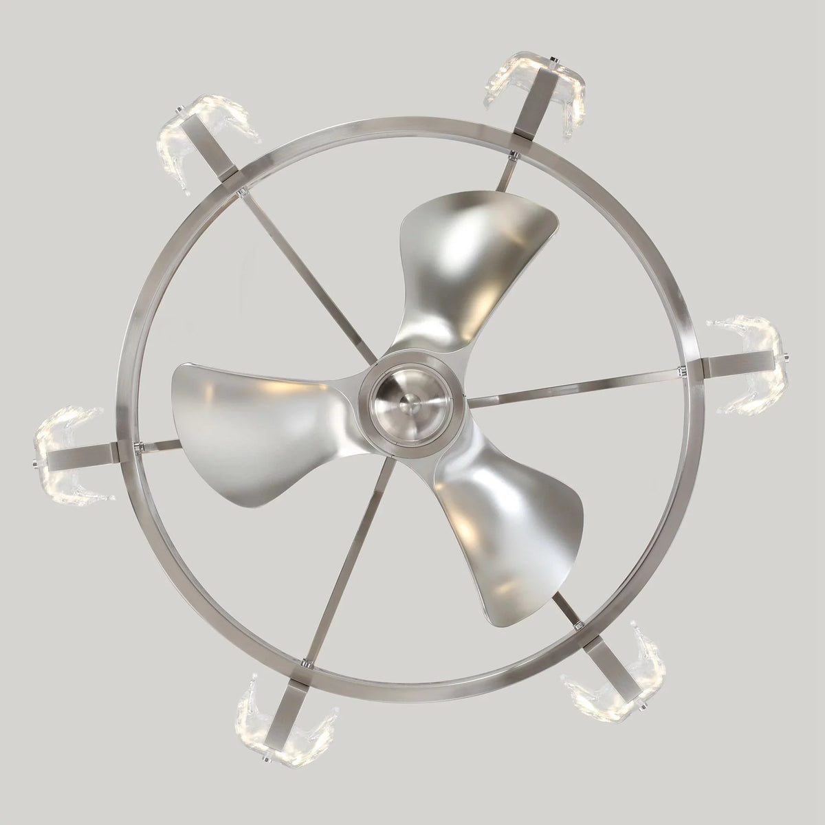Brushed Parrot with Indoor Modern Fan Lights Nickel inch, Uncle Ceiling 34