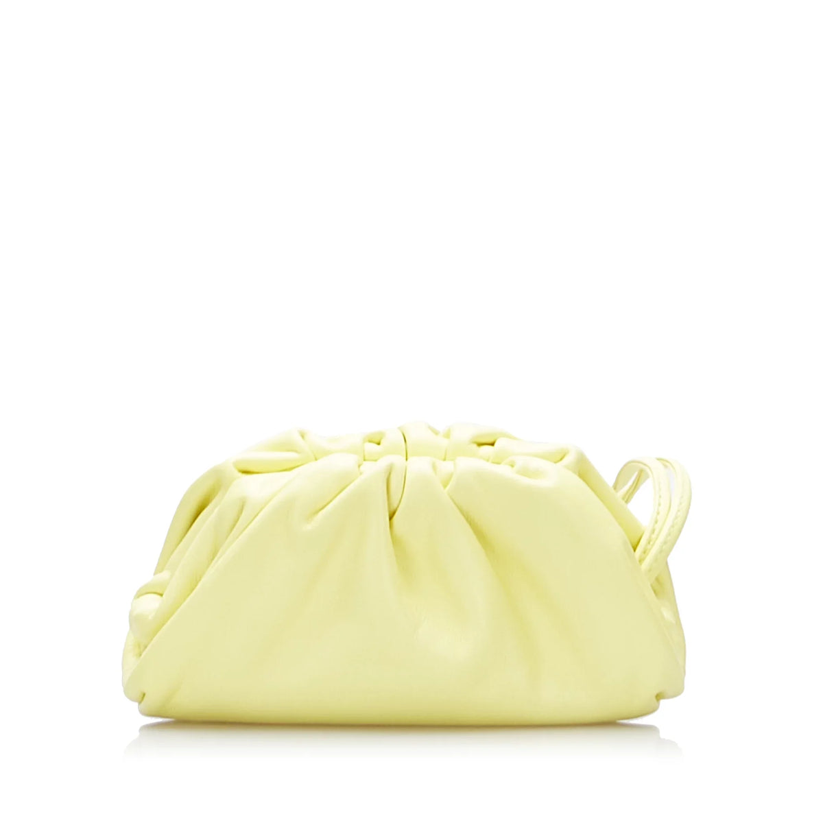 Pre-Owned The Pouch Bottega (Good) Yellow Bag Leather Crossbody Calf Authenticated Unisex Veneta