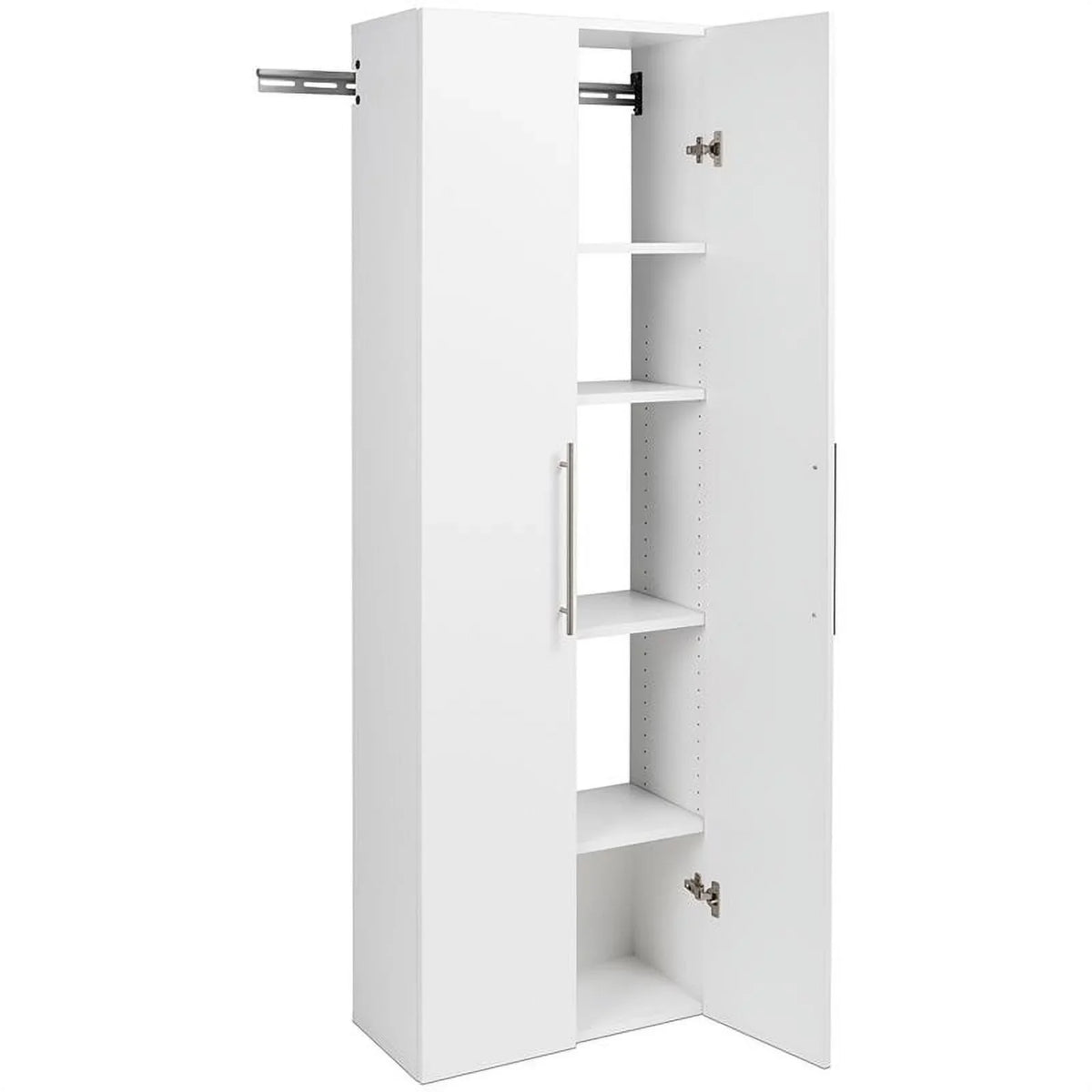 72" Garage Piece Wall Cabinet Row Large in Pemberly White Set Mounted 3
