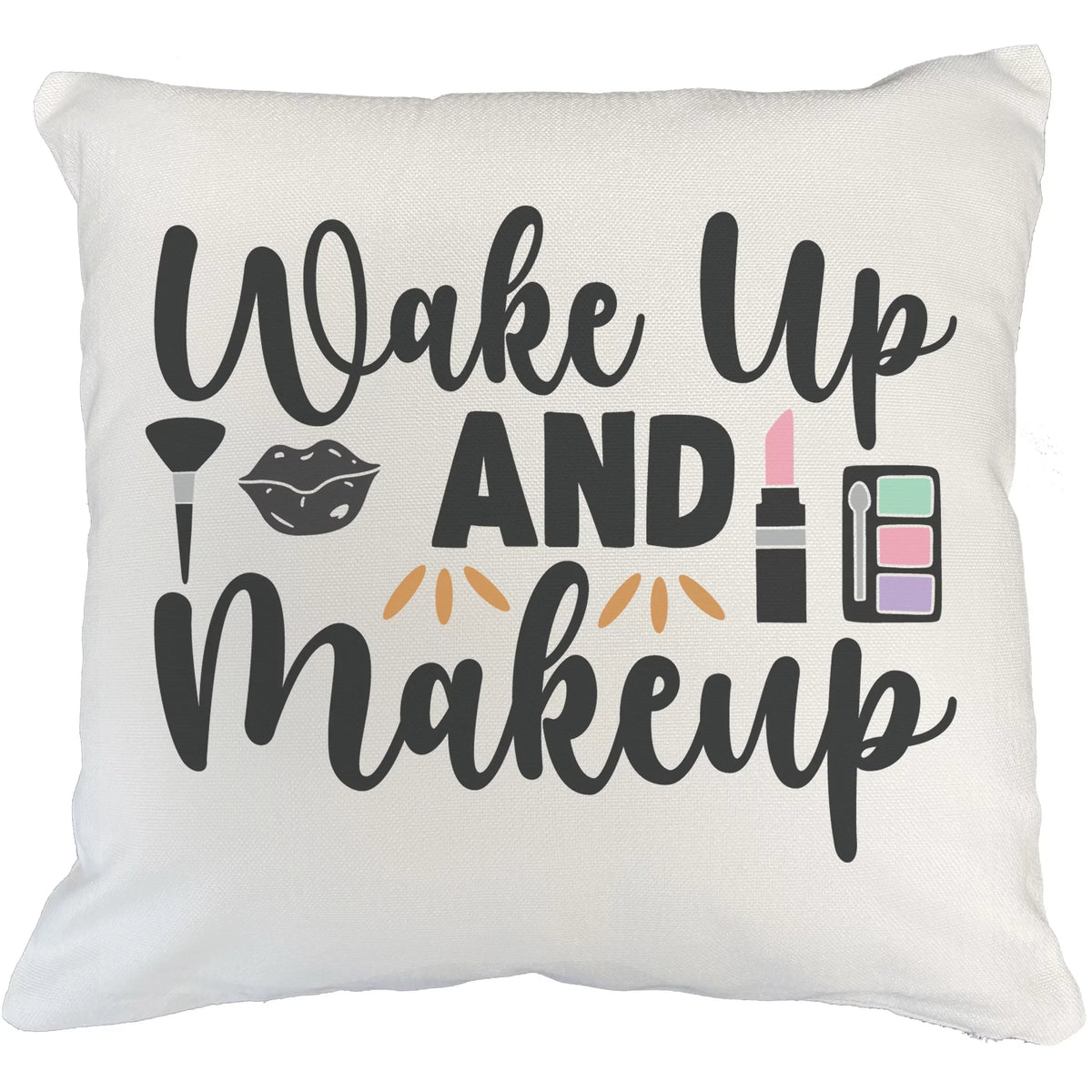 White for Beauty IN Themed Brush, Lovers, Powder Wake Gift Cosmetologist, - Makeup Artist w/ & Design or Merch Cover, Pillow & Palette up for Lipstick Makeup Lip, Makeup Pink Eyeshadow 20X20