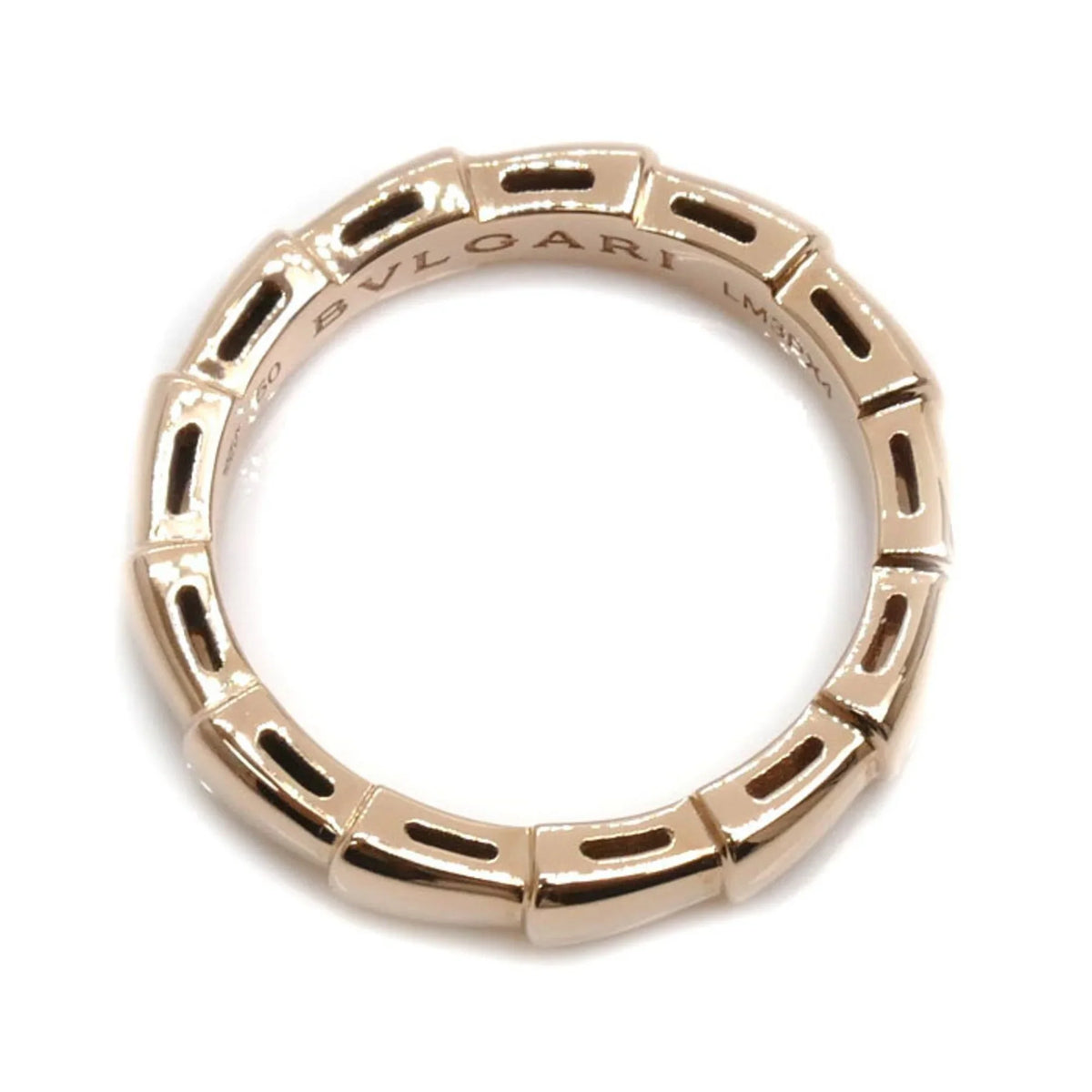 50 349649 Viper Gold K18PG Women's Pink 4.3g (Good) BVLGARI Pre-Owned Serpenti Ring Bvlgari