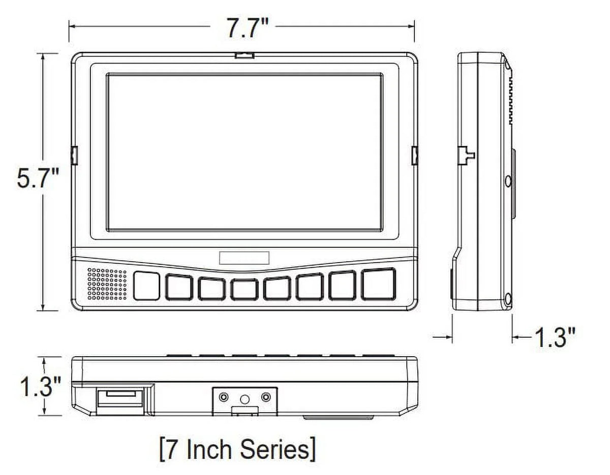 Monitor 7" Back LCD Color Up WDRV-7041M,