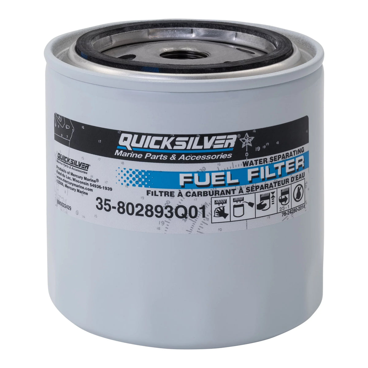 Outboards Drive Mariner Separating Filter and and MerCruiser Stern 802893Q4 Inboard - Engines and Fuel Water Mercury