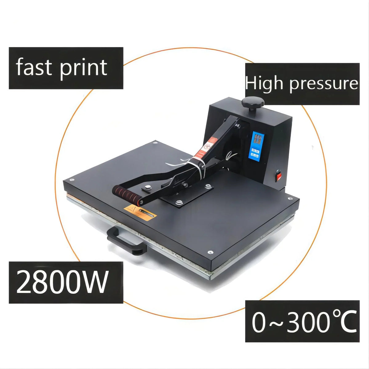 Sublimation Anqidi Pressure Adjustable Press Printer 16" Digital Machine x 0~250℃ 24" TEMP Clamshell Heat Time T-shirt Transfer