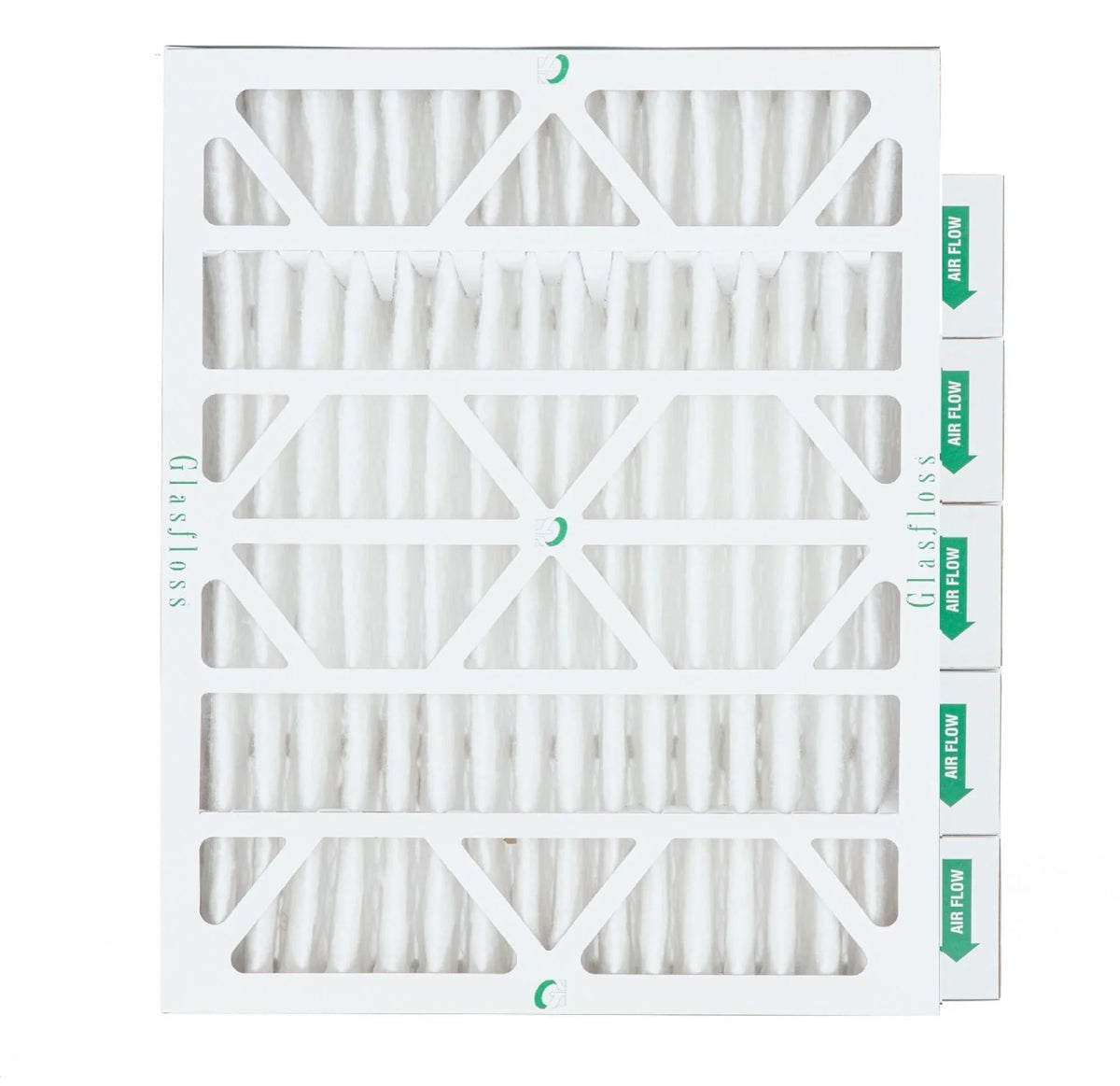 x Inch 4" Pleated 19-3/8 Actual Size: 23-3/8 Pack Air Filters Glasfloss. 10 by MERV 6 of x 20x24x4 3-3/4