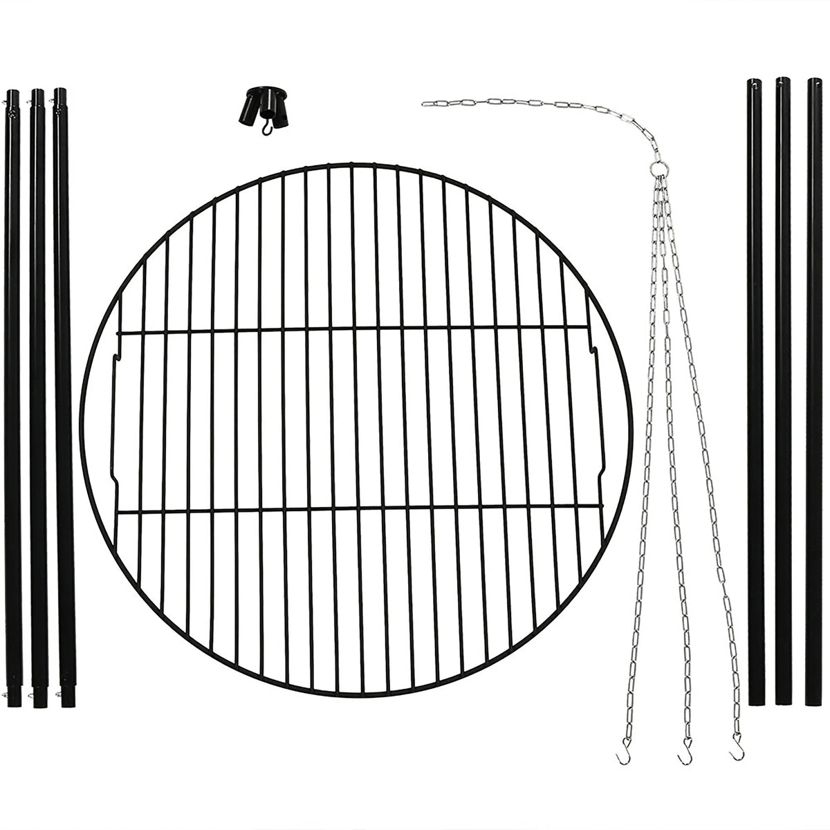 Grilling 22" Set with Diameter Sunnydaze - Cooking Grate Tripod