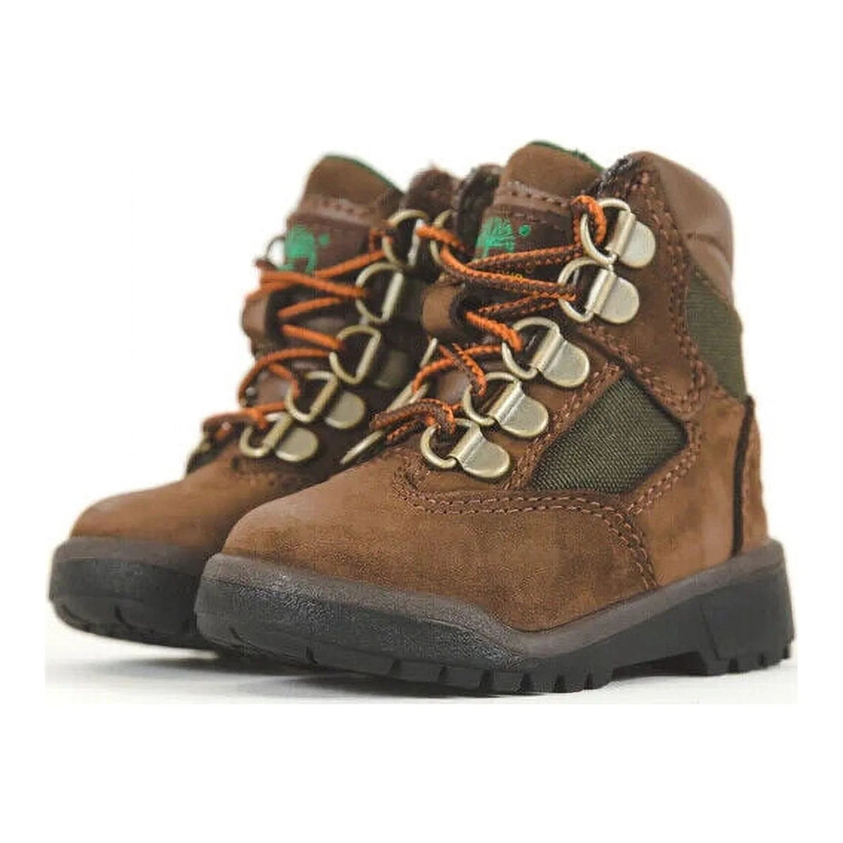 Timberland Brown TB044892 Nubuck/Green Boots Toddler (4.5C) 6 HS2659 Field Leather Inch