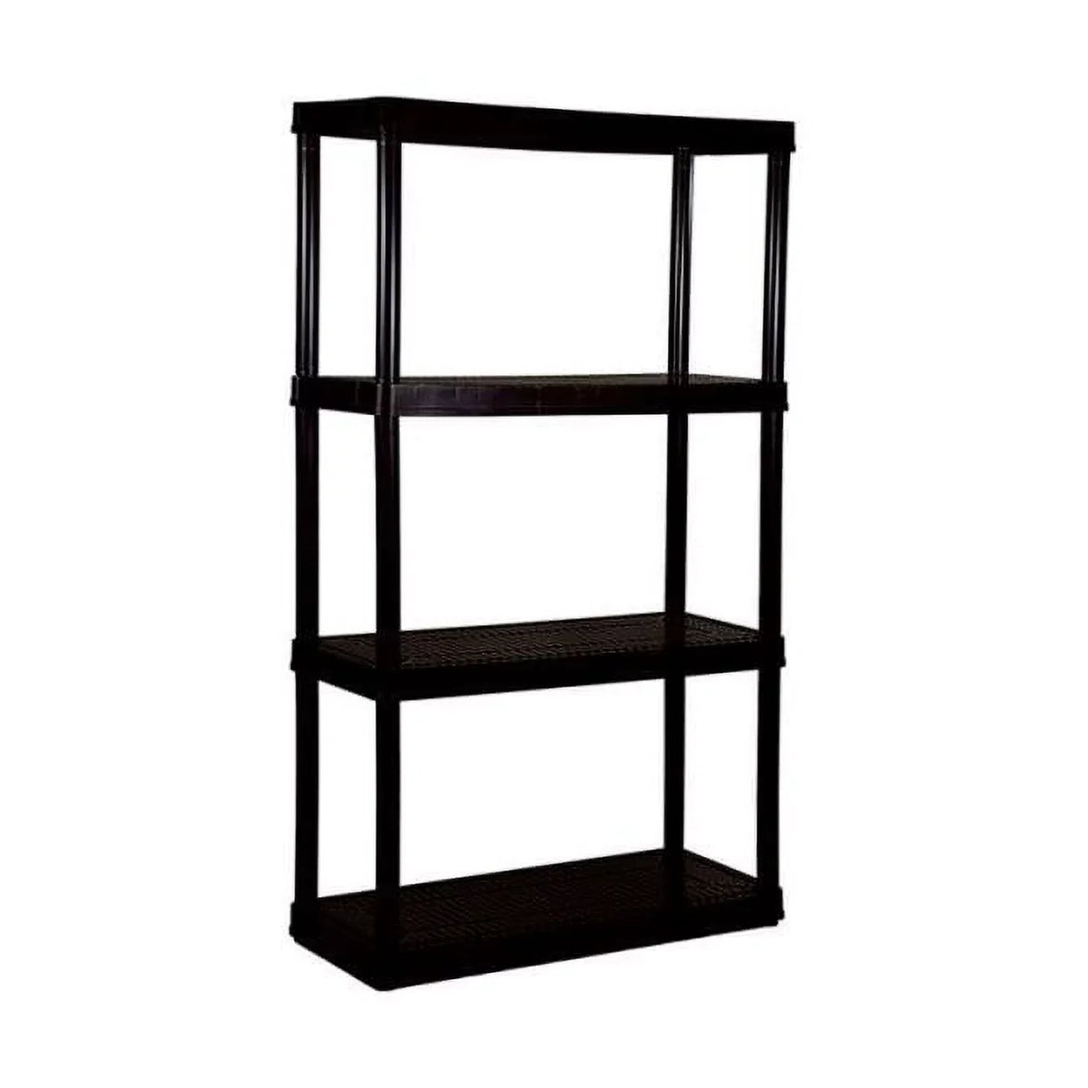 Plastic Black Solid Medium Plastic with Duty 91021 4 Shelving