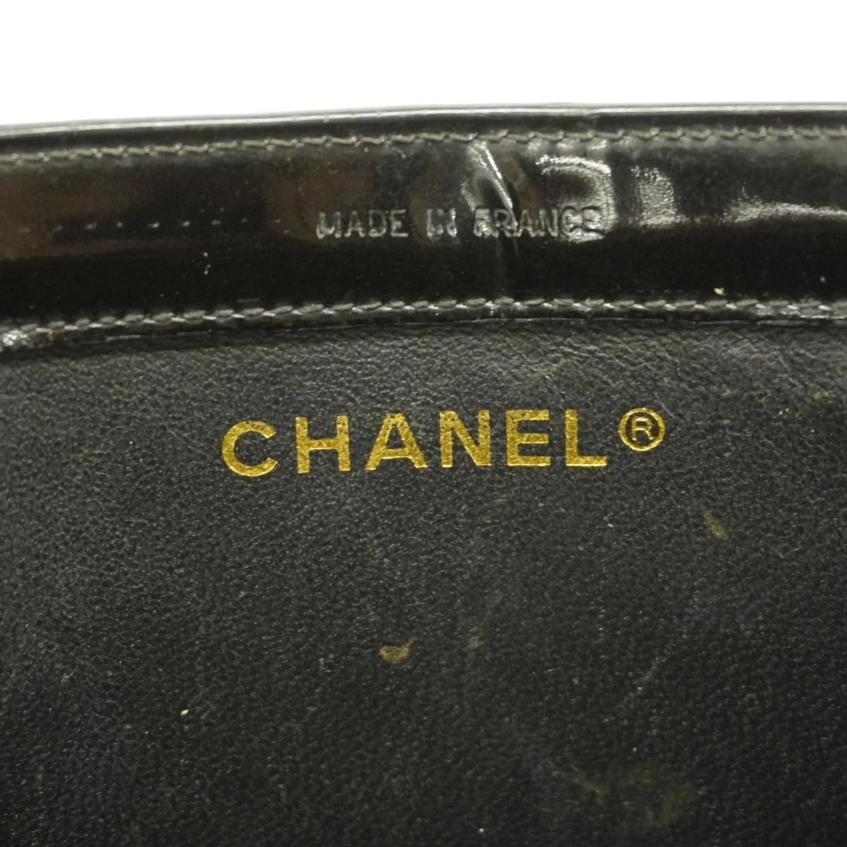 Champagne (Good) Patent Women's Pre-Owned Bag Chanel Black Tote Leather