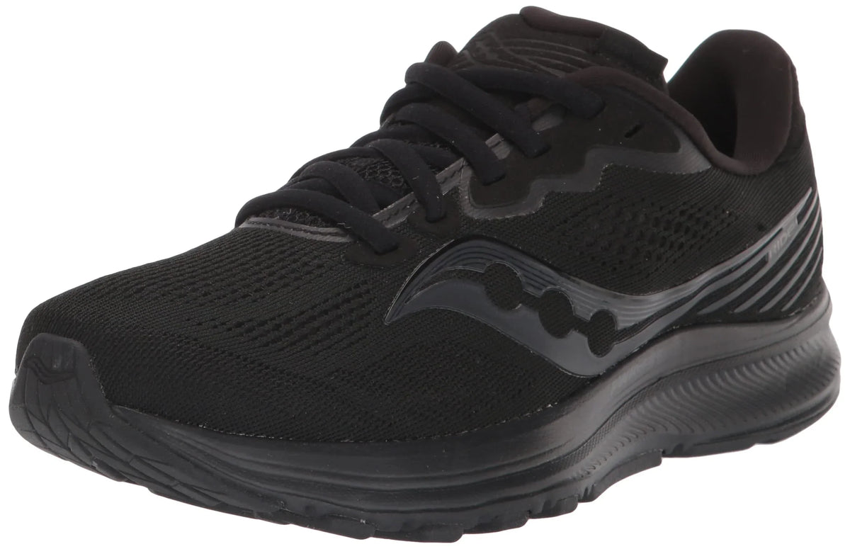 TRIPLE Women's Shoe, Saucony Running 7.5 14 Ride BLACK,