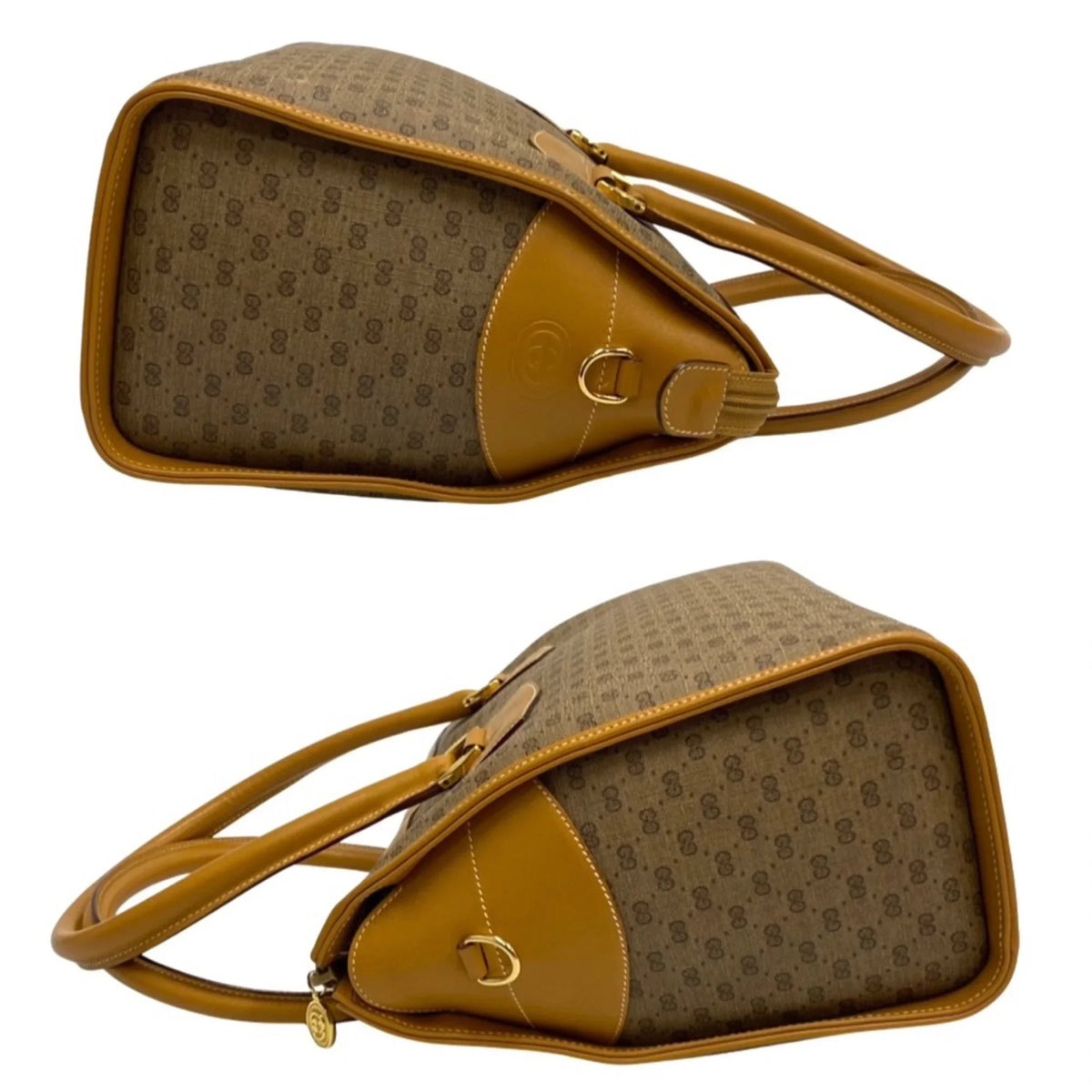 Gucci Genuine GUCCI Vintage Pre-Owned Old Shoulder 2way Handbag Bag Leather Micro Brown GG (Good)