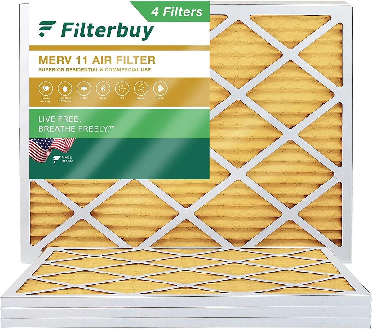 Filters MERV AC HVAC Furnace Filterbuy 16x20x1 Pleated (4-Pack) 11 Air