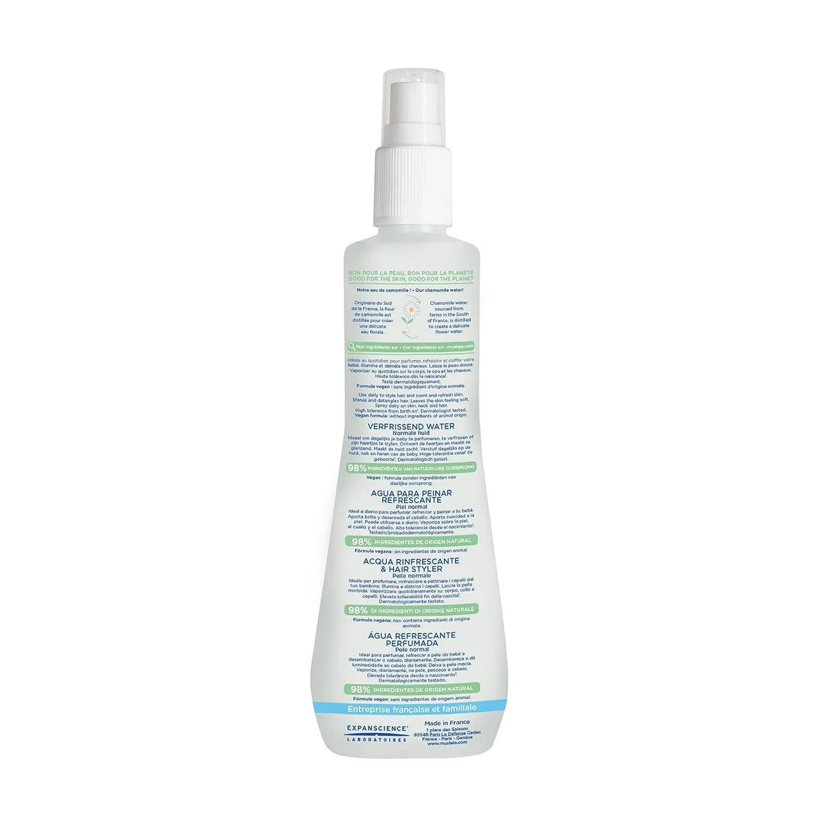 Natural Baby - - Hypoallergenic Chamomile & 6.76 Avocado Water Skin & Freshener oz. Vegan fl. - Hair Mustela & Styler with